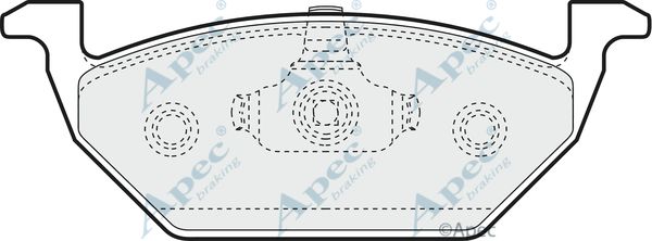 APEC BRAKING Комплект тормозных колодок, дисковый тормоз PAD1062